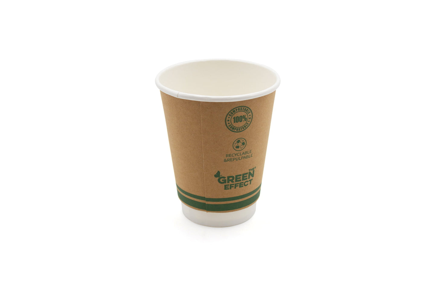 12oz Green Effect Double Wall Hot Drink Cup (340ml/12oz)