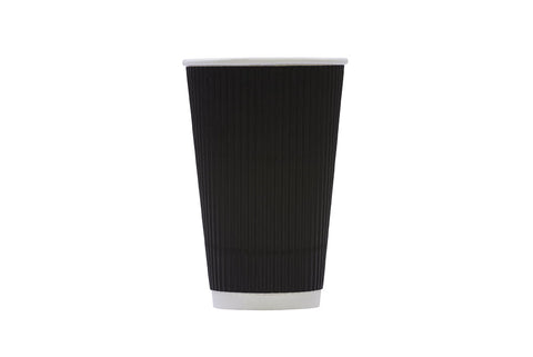 Ripple Wall Hot Drink Cup (453ml/16oz) Black