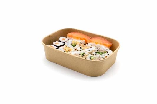 500ml Kraft Rectangular Bowl