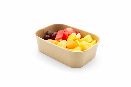 650ml Kraft Rectangular Bowl