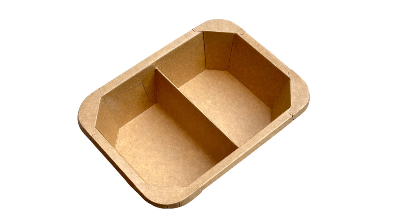 Octagonal Food box for Food, Greaseproof & Leak Proof & Heat resistant, Medium,800ml, 2 Compartment