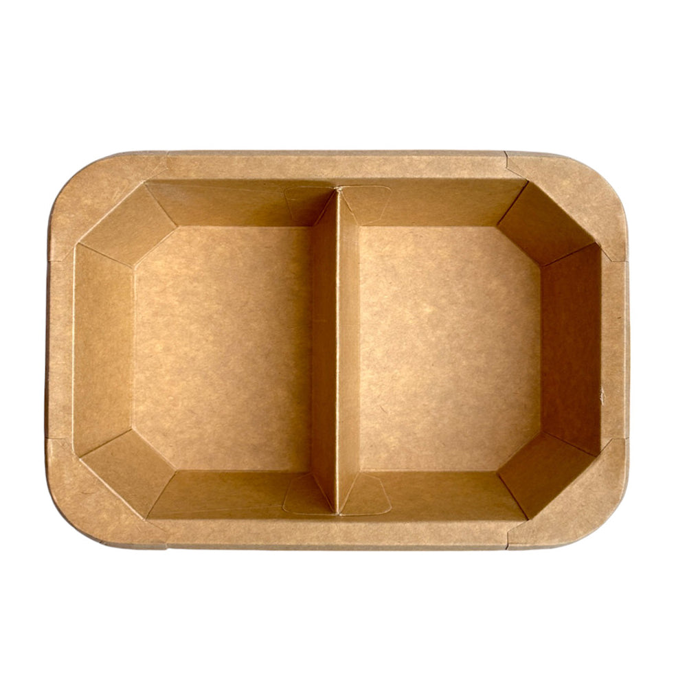 Octagonal Food box for Food, Greaseproof & Leak Proof & Heat resistant, Medium,800ml, 2 Compartment