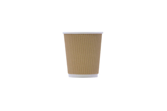 Ripple Wall Hot Drink Cup (227ml/8oz) Brown