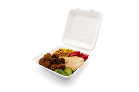 Bagasse Meal Box - 9 x 9"