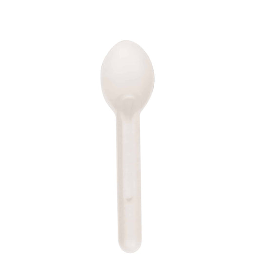 Bagasse White Dessert Spoon