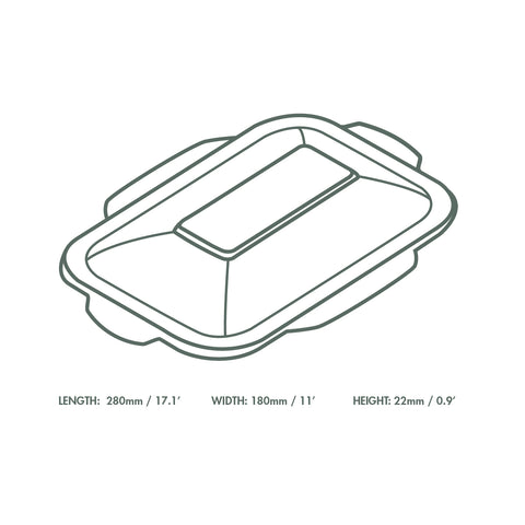 Moulded fibre lid for takeaway meals 18x28 cm