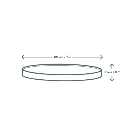 Kraft paper lid for salad bowls (185 mm diameter)