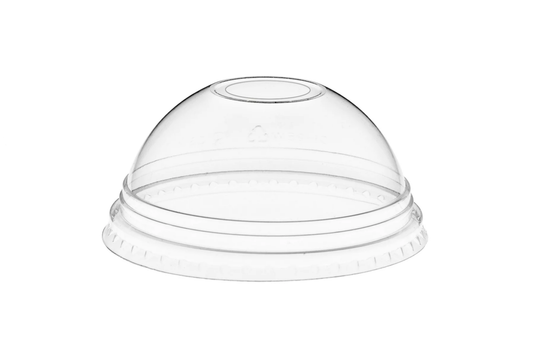 Universal r PET Clear Domed Lid - With Hole