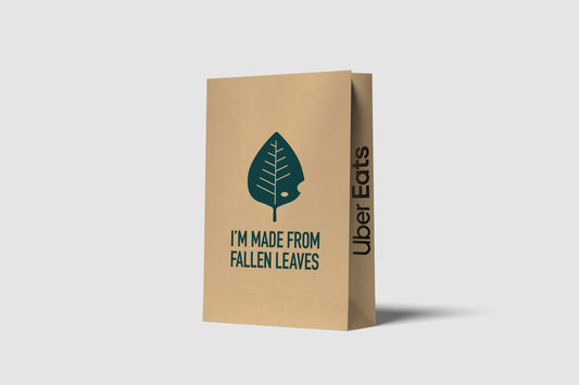 Releaf Paper Bag for takeaway, Fallen Leaf, Small