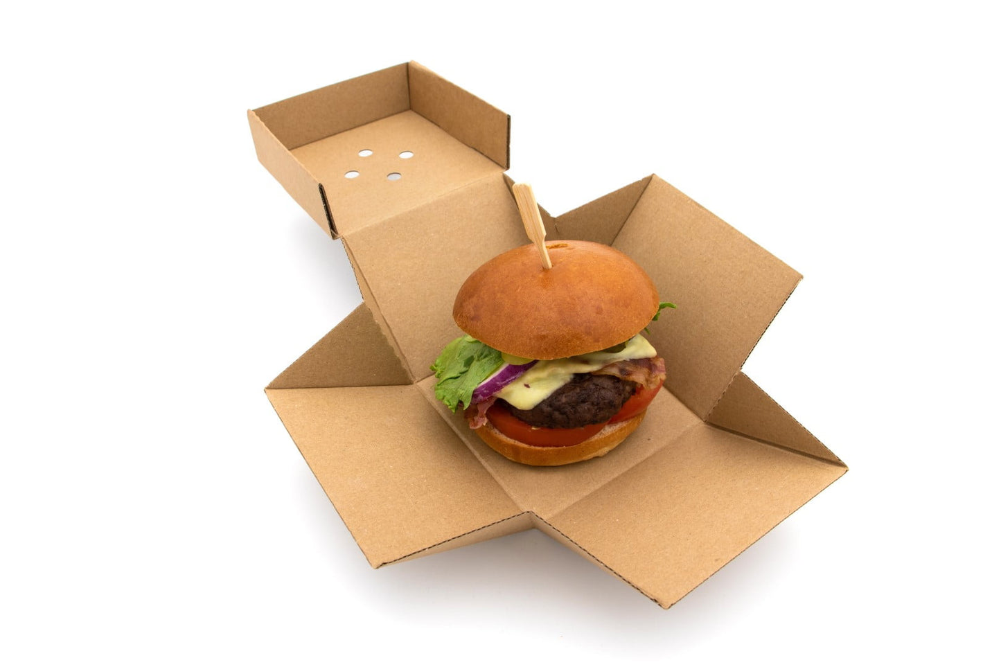 Kraft Corrugated Burger Box