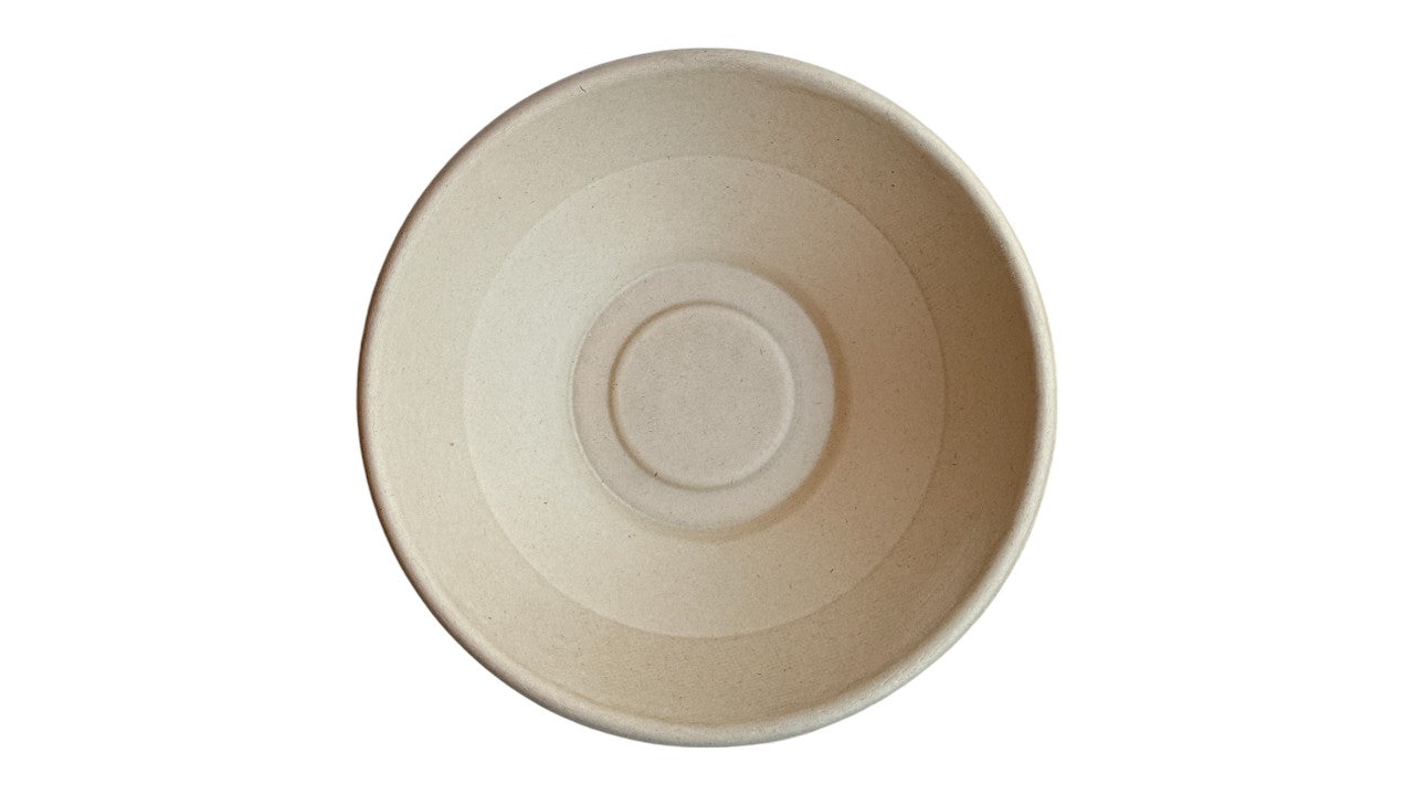 Bagasse Round Deep Bowl for Salad, Large, 1000ml