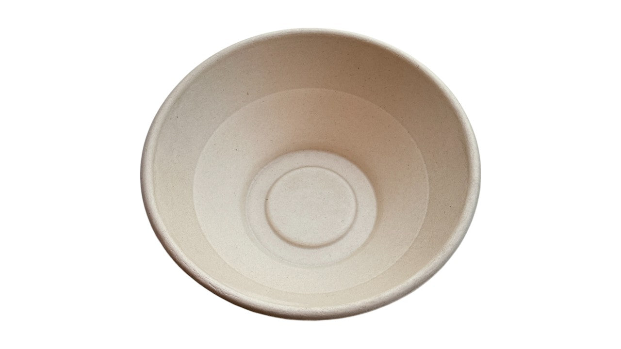 Bagasse Round Deep Bowl for Salad, Large, 1000ml