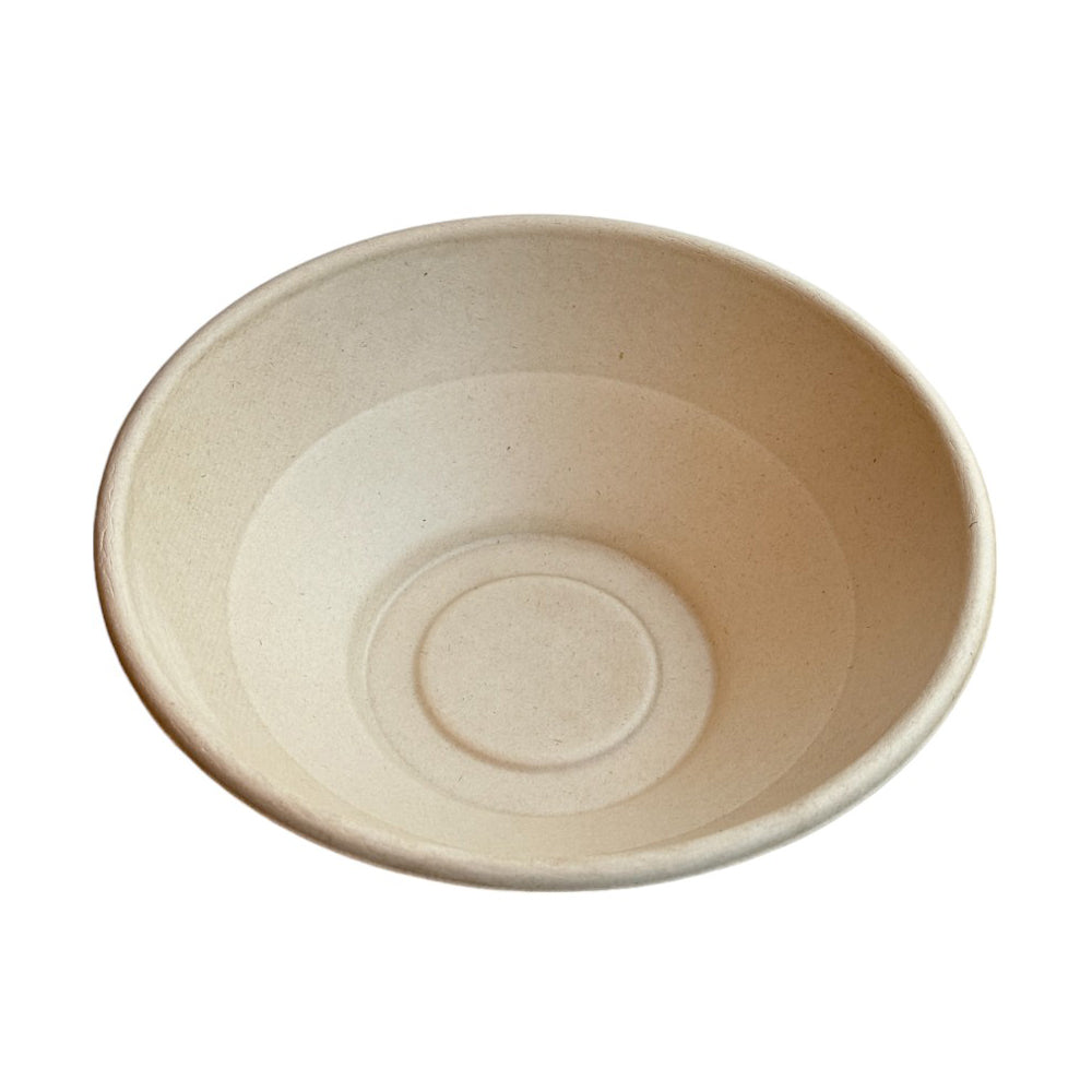 Bagasse Round Deep Bowl for Salad, Large, 1000ml