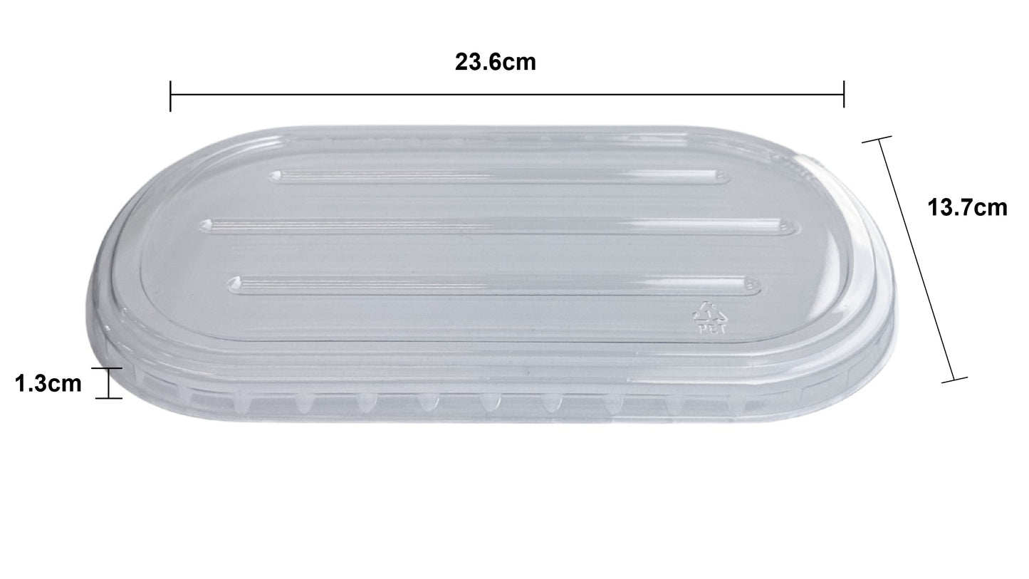 PET Lid for 800ml/1000ml bagasse rectangular food container