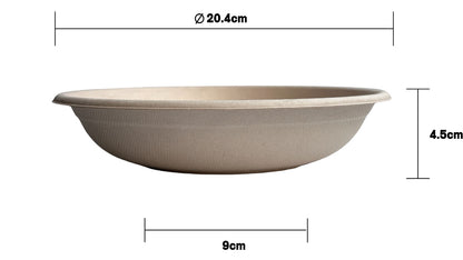 Bagasse Round Bowl for Salad, Large, 1000ml