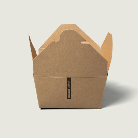 Kraft Paper Box for Menus and Snacks with folding lid S (600ml)