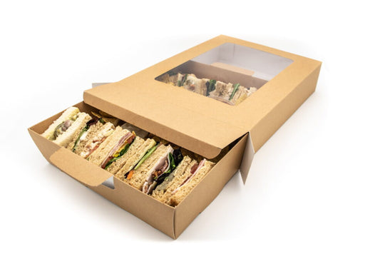 Medium Kraft Platter Box & Insert (01PLTMTS & 01PLTMBS)