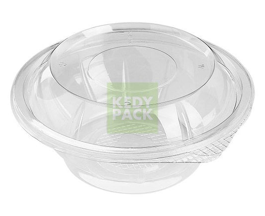 Transparent bowl with lid