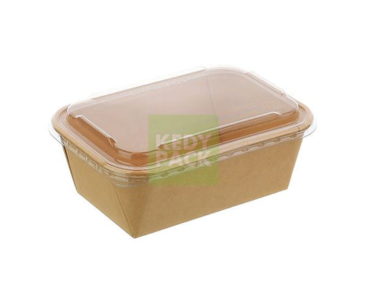 Rectangular carton tray with PET lid