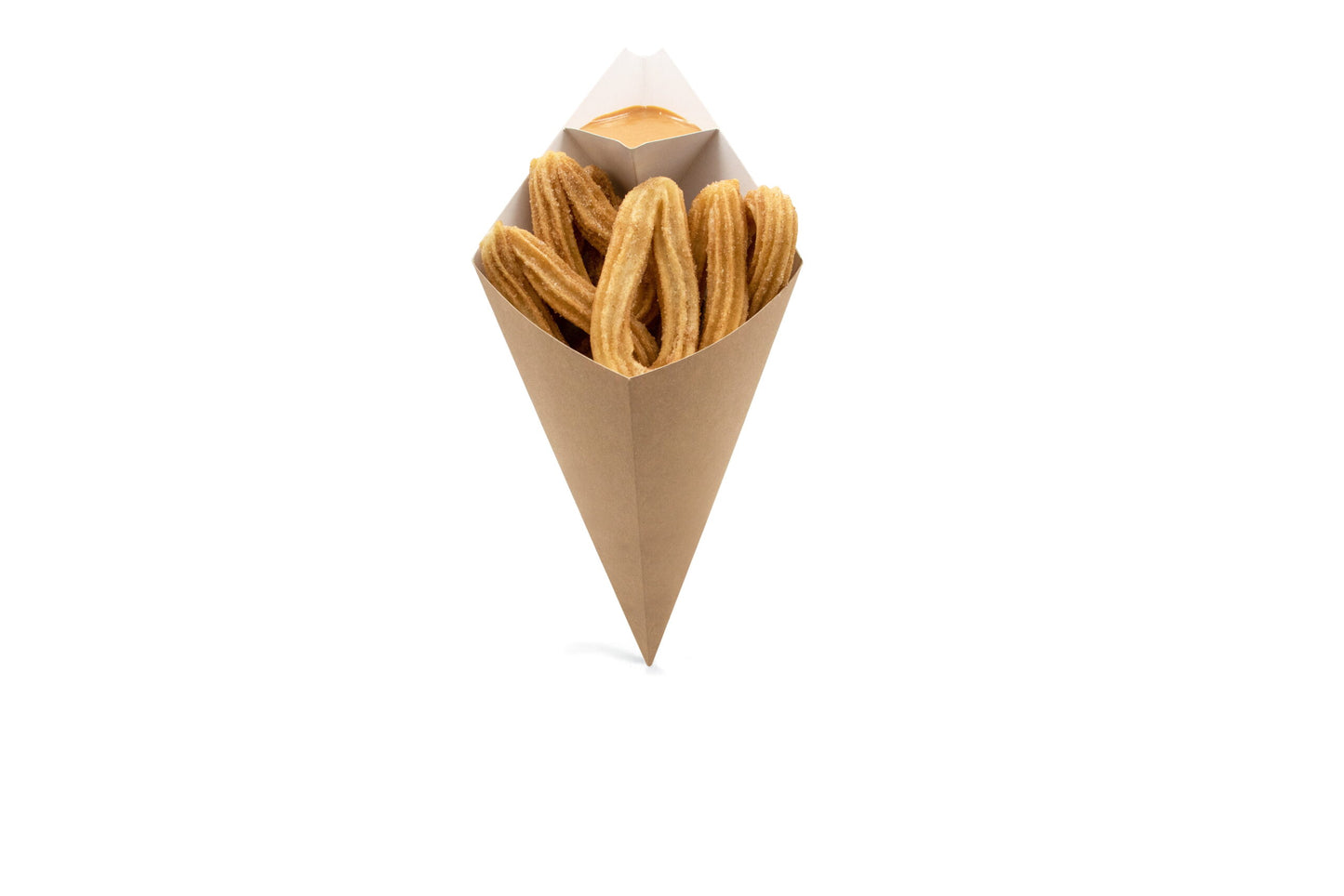 Large Kraft Cone with Dip Corner