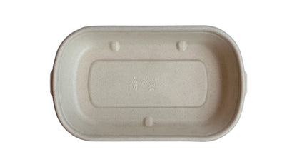 Bagasse Rectangular Food Container for Hot Food,Greaseproof & Leak Proof & Heat resistant, Medium,1000ml