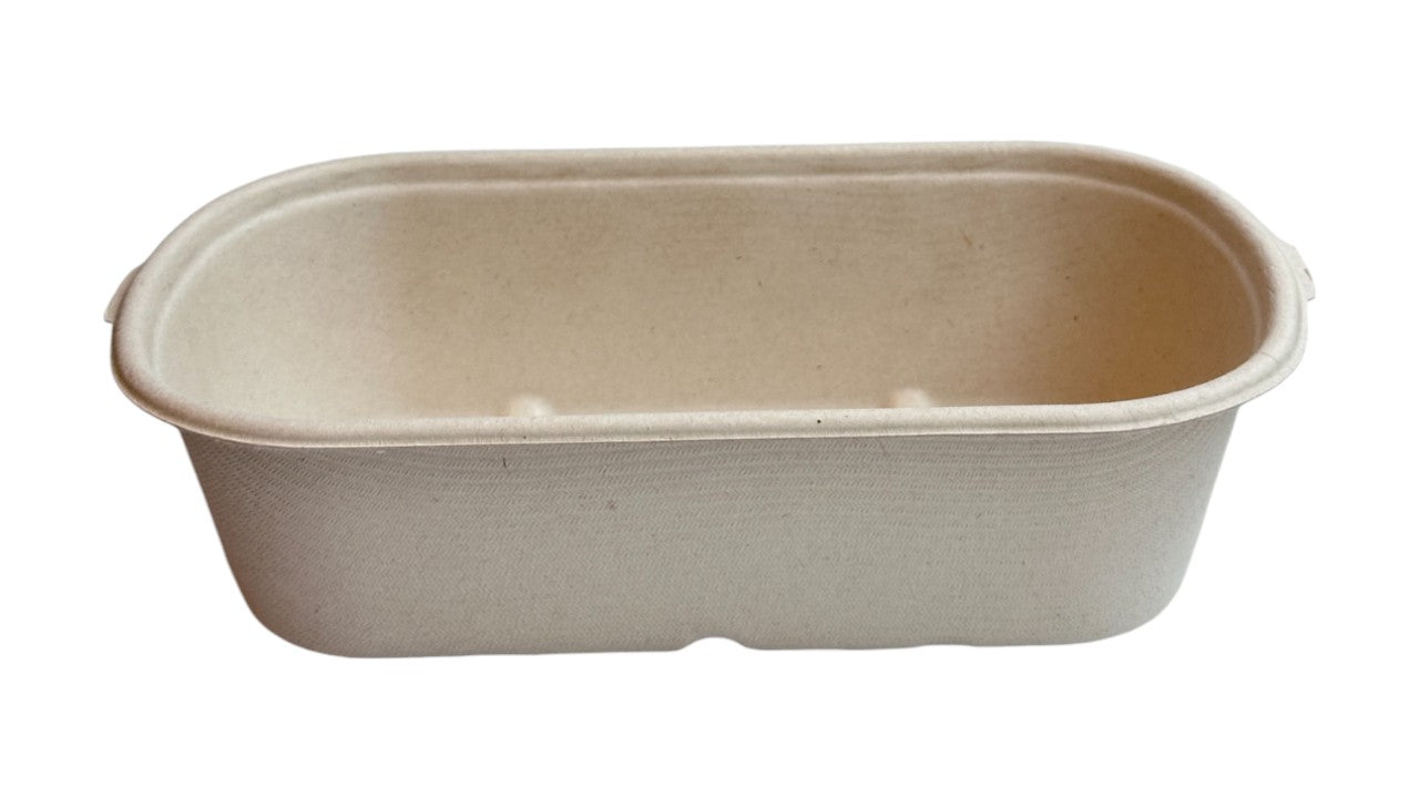 Bagasse Rectangular Food Container for Hot Food,Greaseproof & Leak Proof & Heat resistant, Medium,1000ml