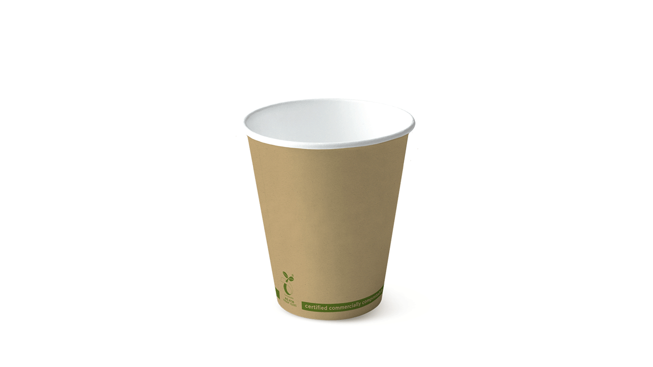 8OZ SINGLE WALL 'GREENSTRIPE' PLA HOT CUP