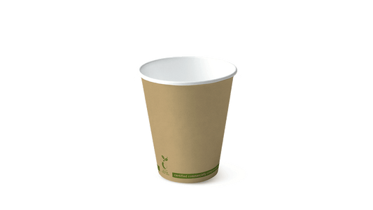 8OZ SINGLE WALL 'GREENSTRIPE' PLA HOT CUP