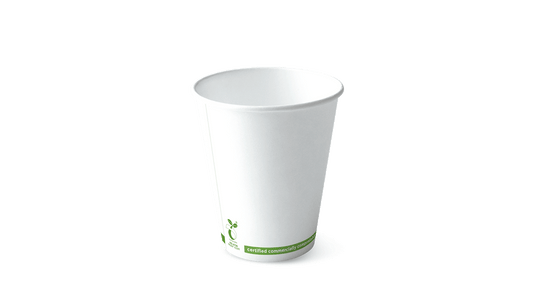 12OZ SINGLE WALL 'GREENSTRIPE' PLA HOT CUP