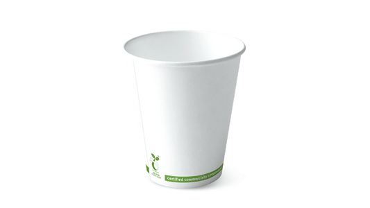 16OZ SINGLE WALL 'GREENSTRIPE' PLA HOT CUP