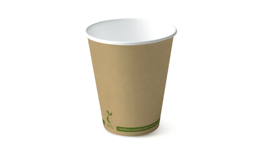 16OZ SINGLE WALL 'GREENSTRIPE' PLA HOT CUP