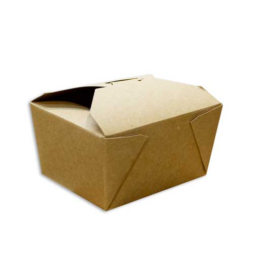 BROWN KRAFT SQUARE NOODLE BOX #1