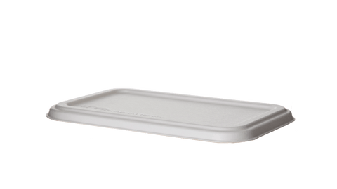 SUGARCANE LID, FLAT, FITS 24/32oz SUGARCANE RECTANGLES