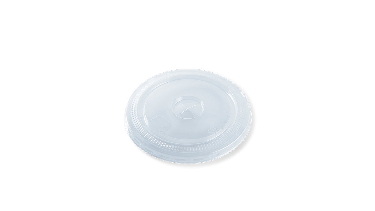 FLAT CLEAR RECYCLABLE LID 12/16/20/24oz