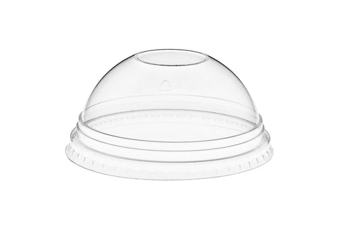 Universal r PET Clear Domed Lid - No Hole