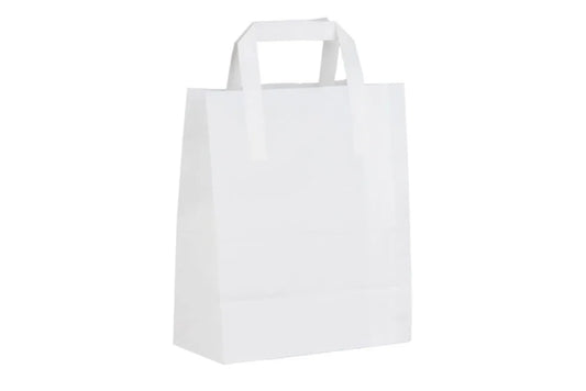 Medium SOS White Paper Carrier Bag