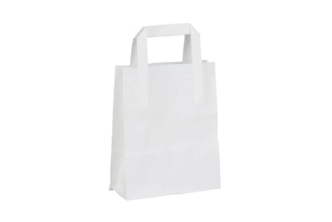 Small White SOS Paper Carrier Bag