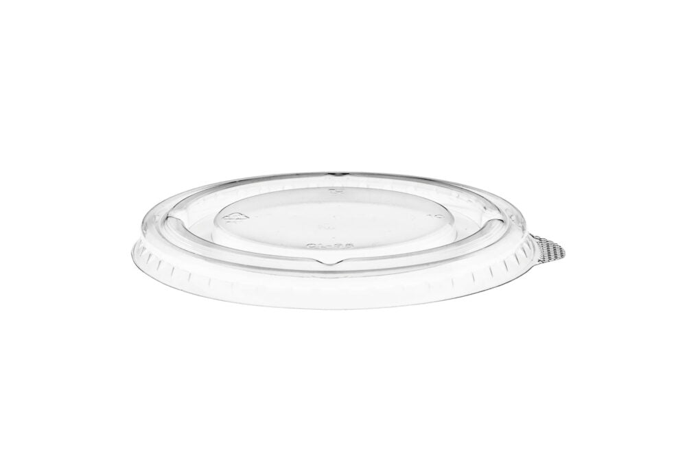 Universal r PET Clear Flat Lid - No Slot