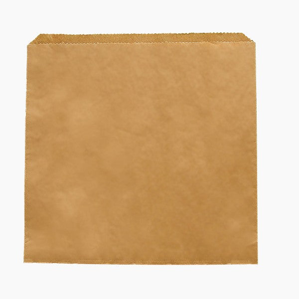 Flat kraft bag for pastries - heat resistant - 30x30 cm